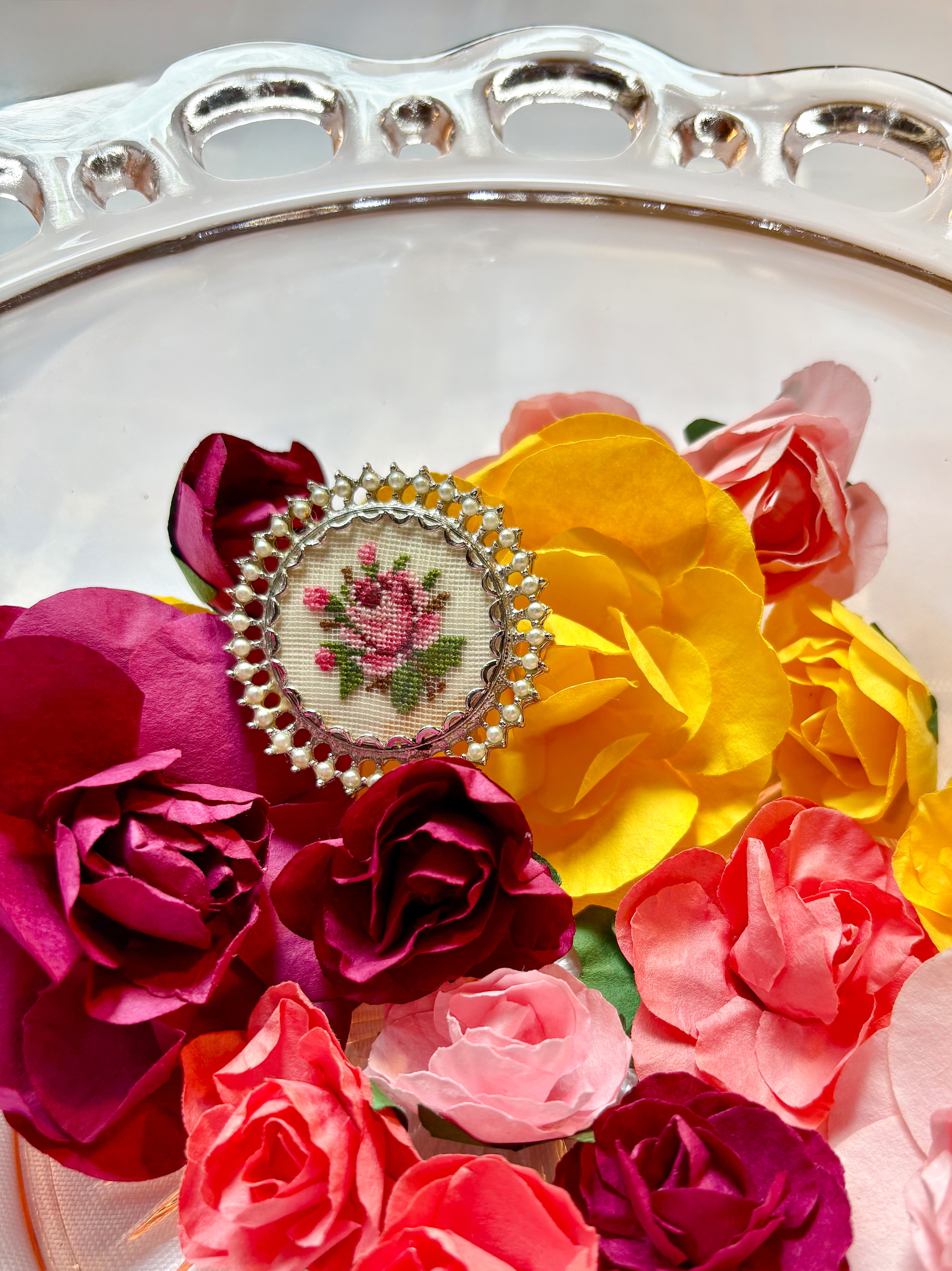 Rosie’s Legacy | Vintage Petit Point Convertible Brooch/Pendant