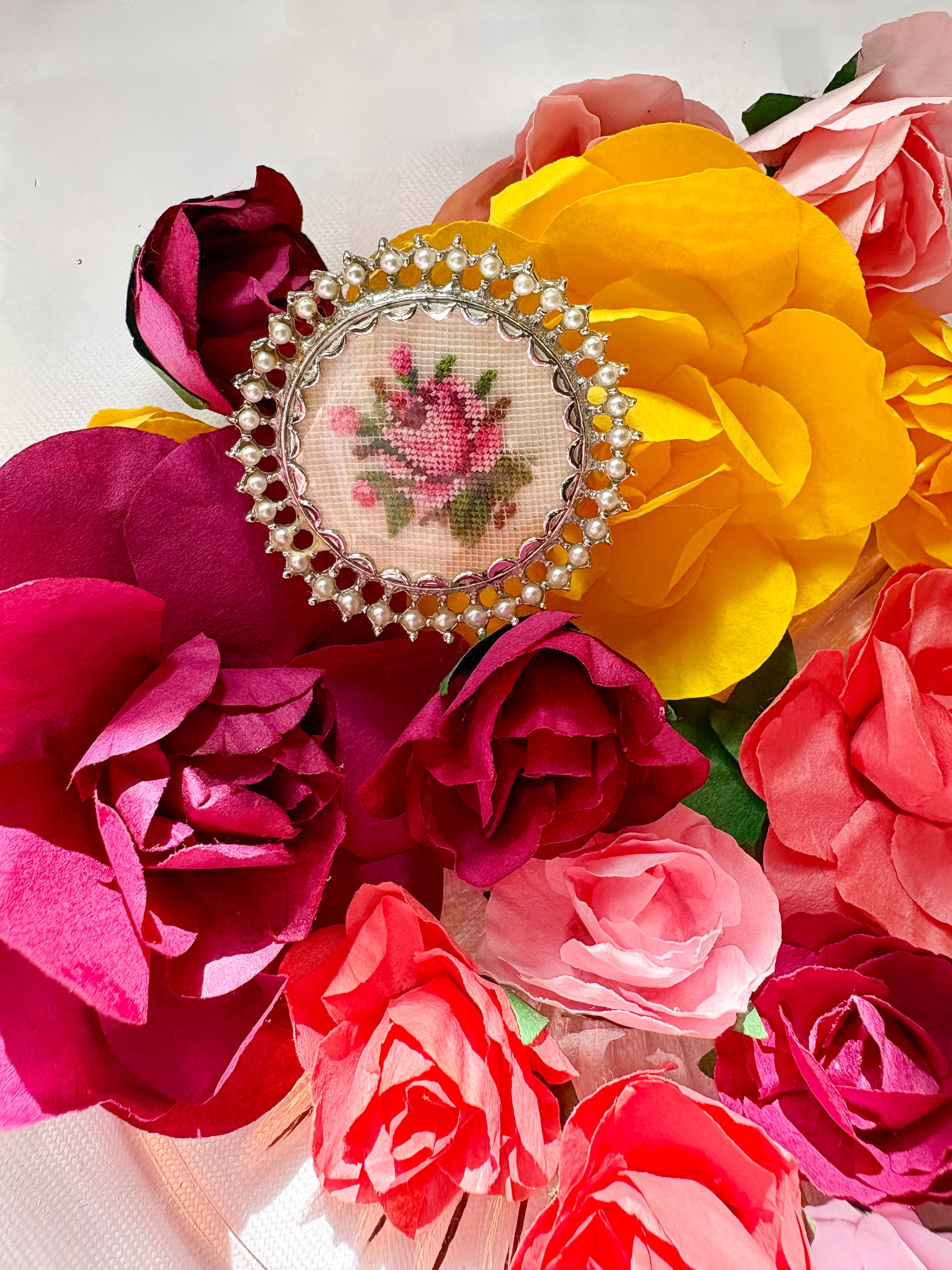 Rosie’s Legacy | Vintage Petit Point Convertible Brooch/Pendant
