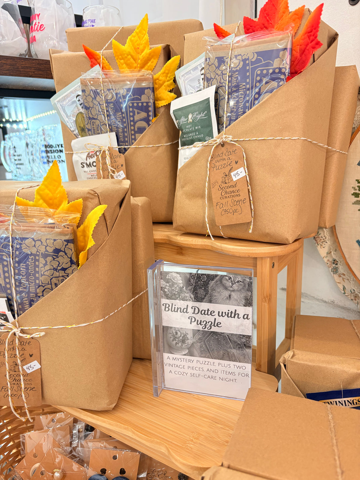 Blind Date with a Puzzle - Mystery Puzzle with Treats & Self Care Items