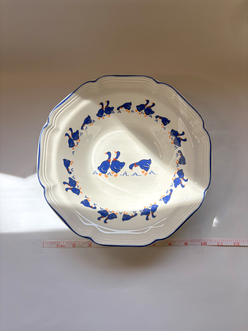 Vintage 1980’s Blue Geese Bowl