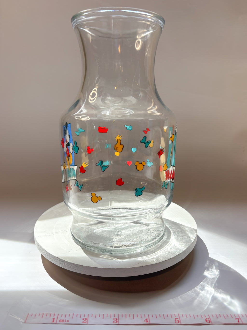 Vintage Anchor Hocking Disney Glass Juice Carafe