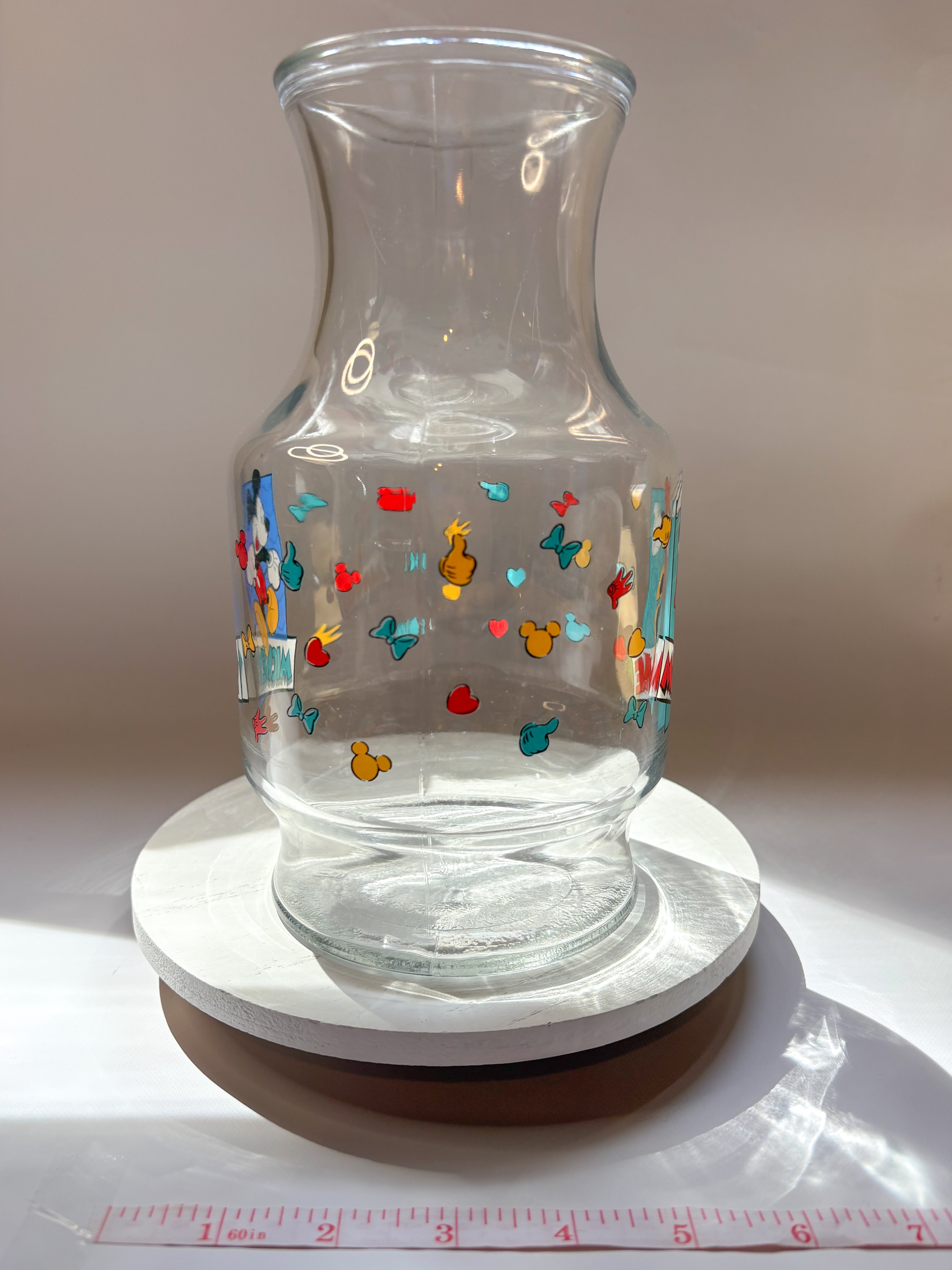 Vintage Anchor Hocking Disney Glass Juice Carafe