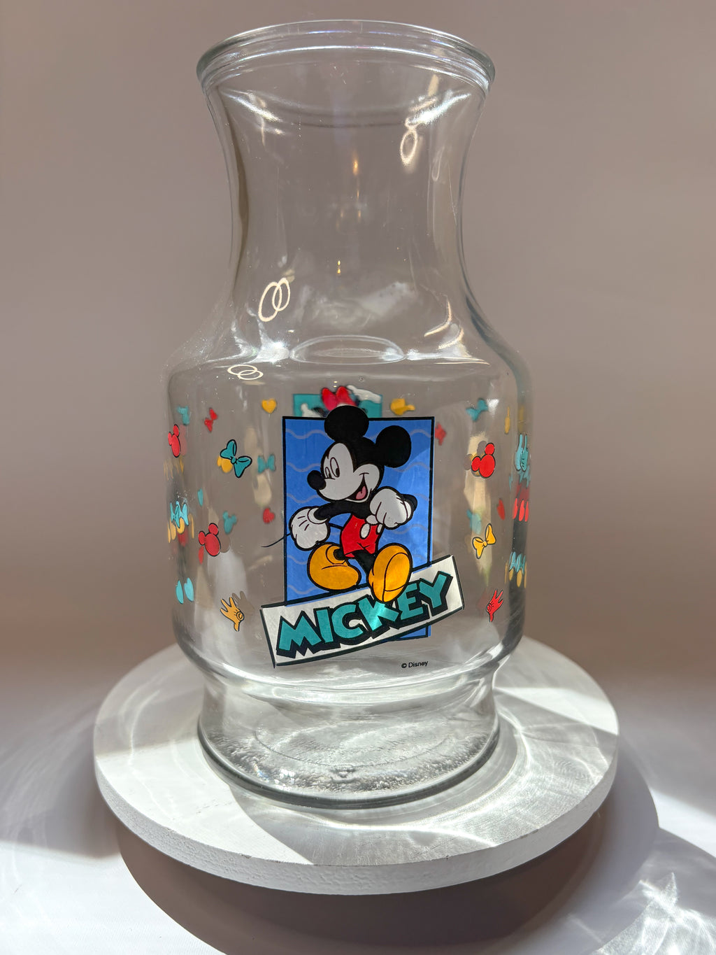 Vintage Anchor Hocking Disney Glass Juice Carafe