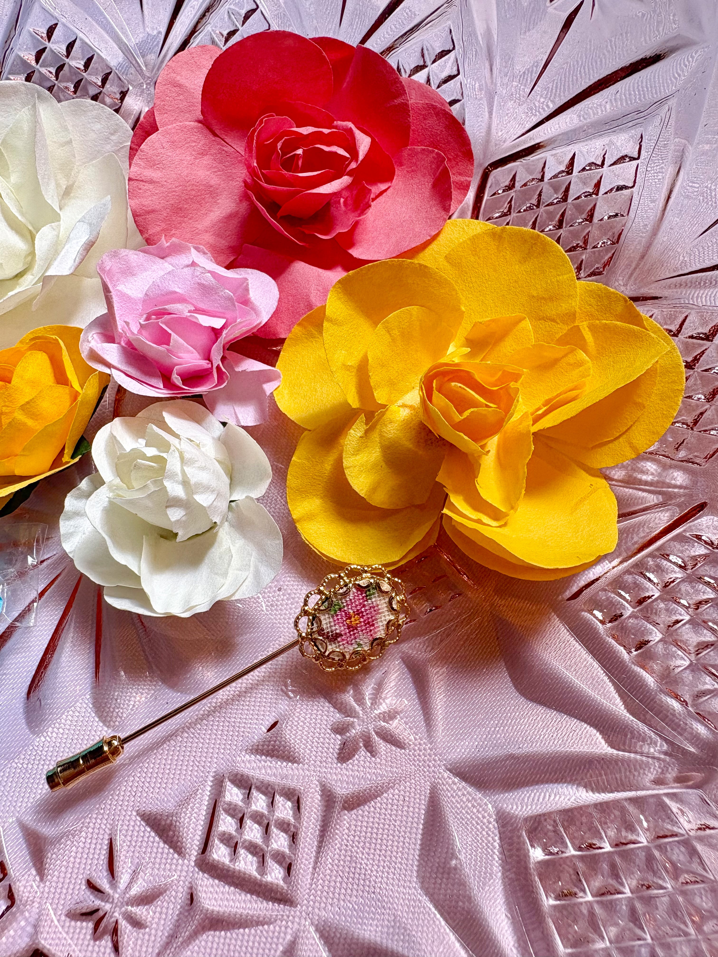Rosie’s Legacy | Vintage Petit Point Stick Pin/Lapel Pin