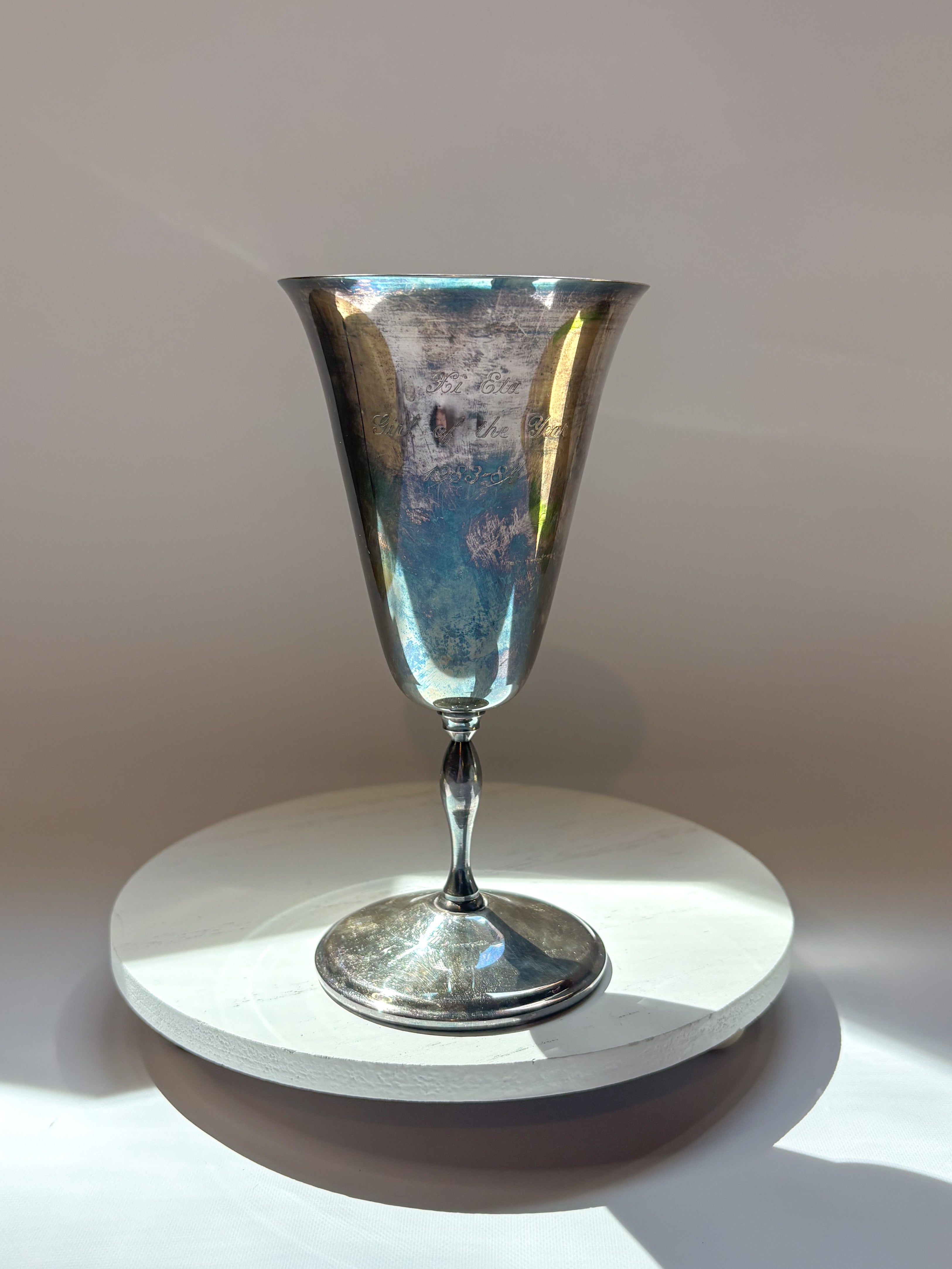 Primrose Silver-Plated Goblet with Etching