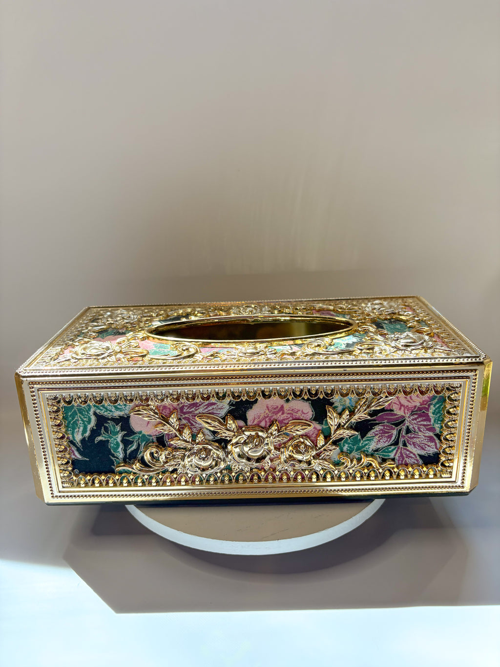 Vintage Hollywood Regency-inspired Tissue Box Cover