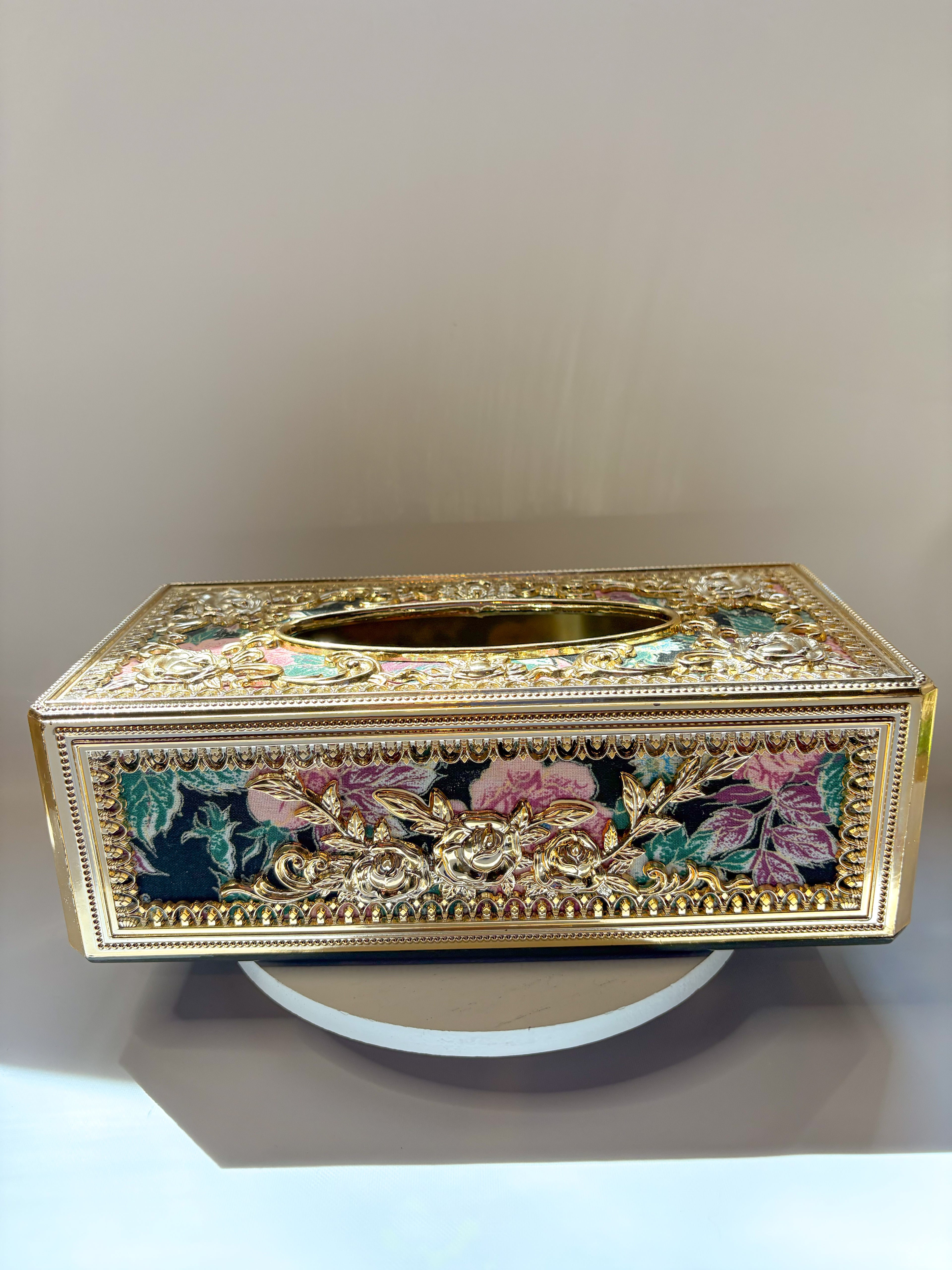 Vintage Hollywood Regency-inspired Tissue Box Cover