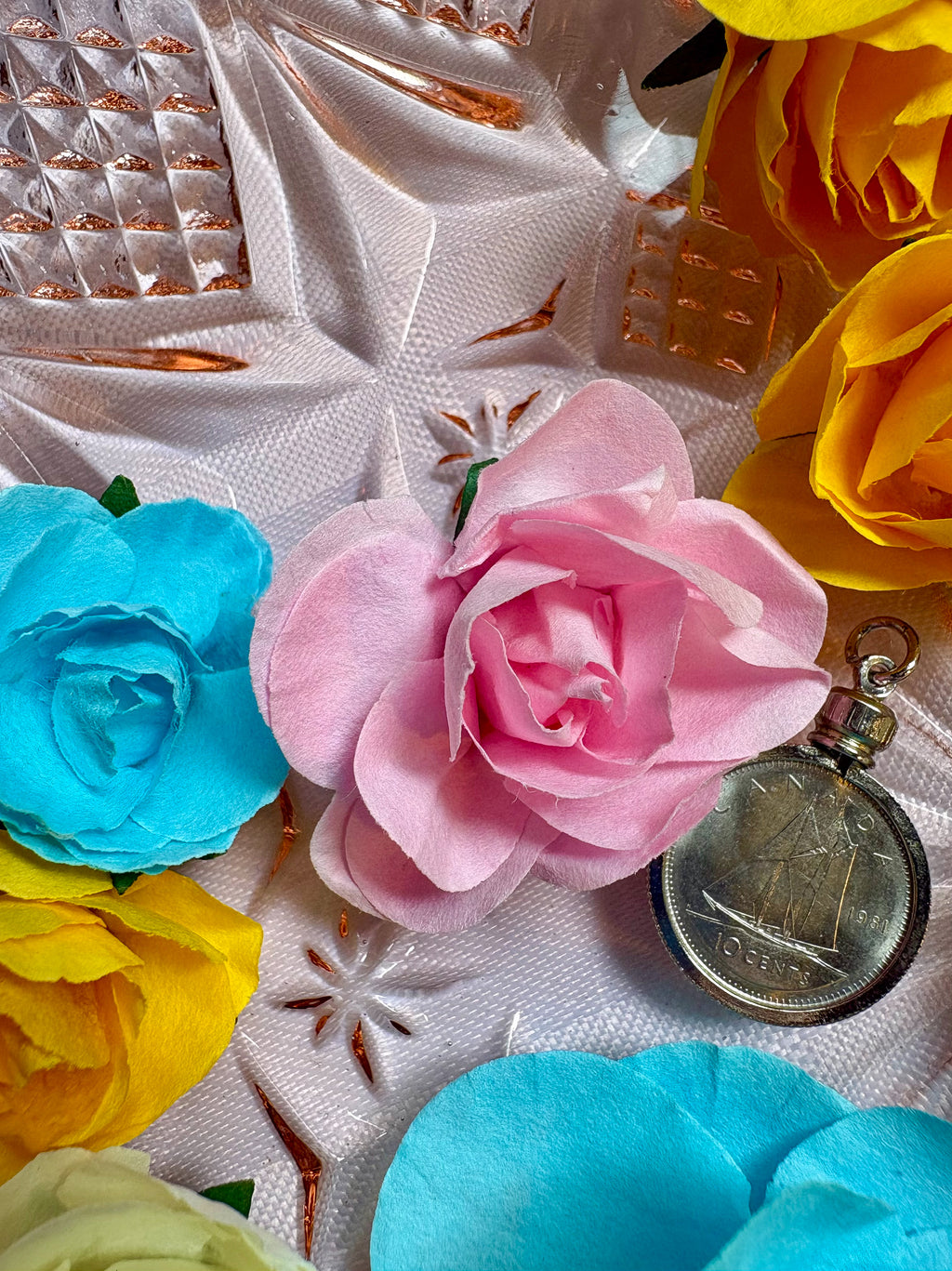 Rosie’s Legacy | Vintage Petit Point Dime Pendant