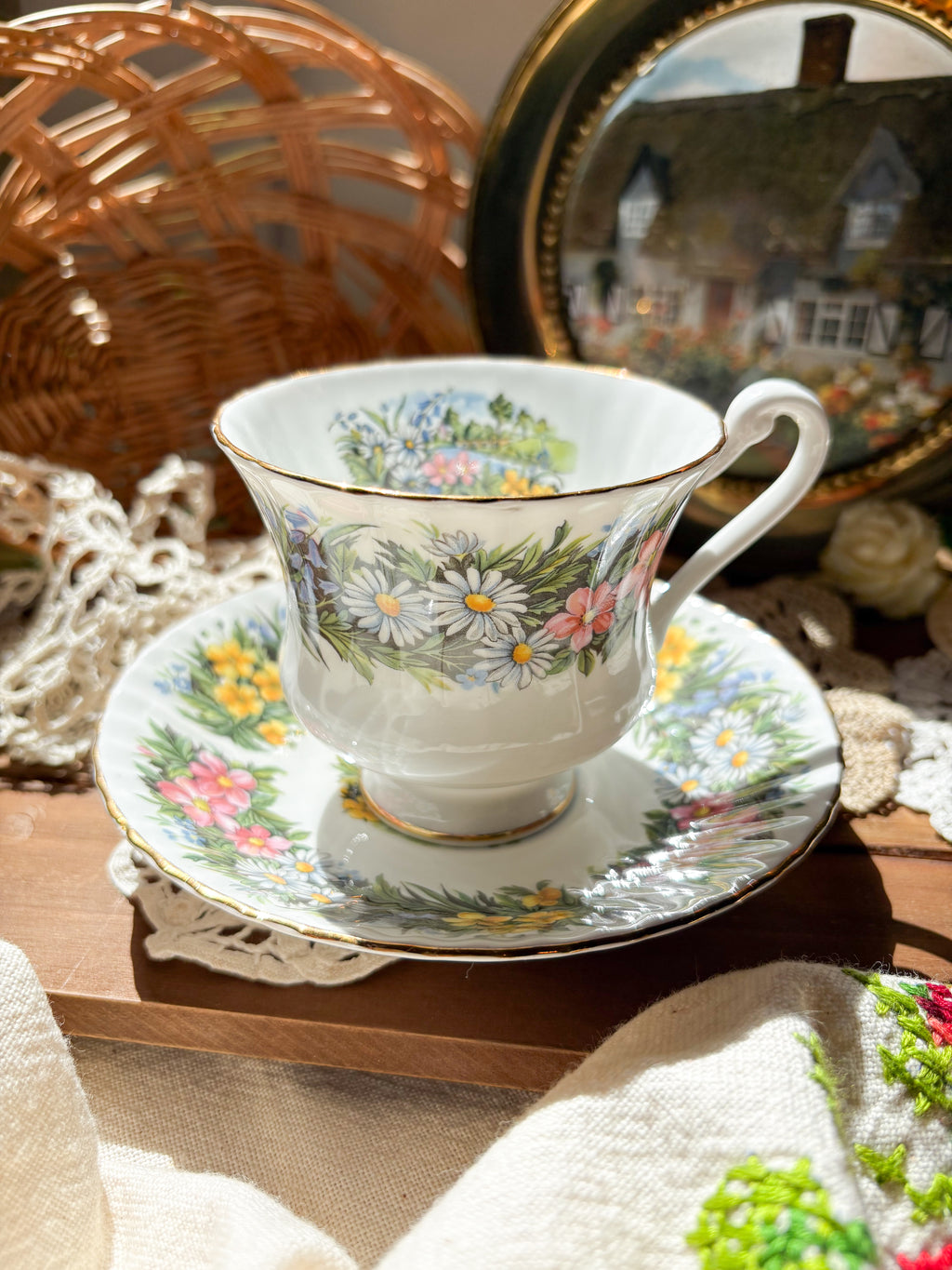 Vintage “Wildflower” Royal Standard Teacup & Saucer Set