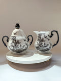 Aux Au Provence French Toile Sugar Bowl & Creamer