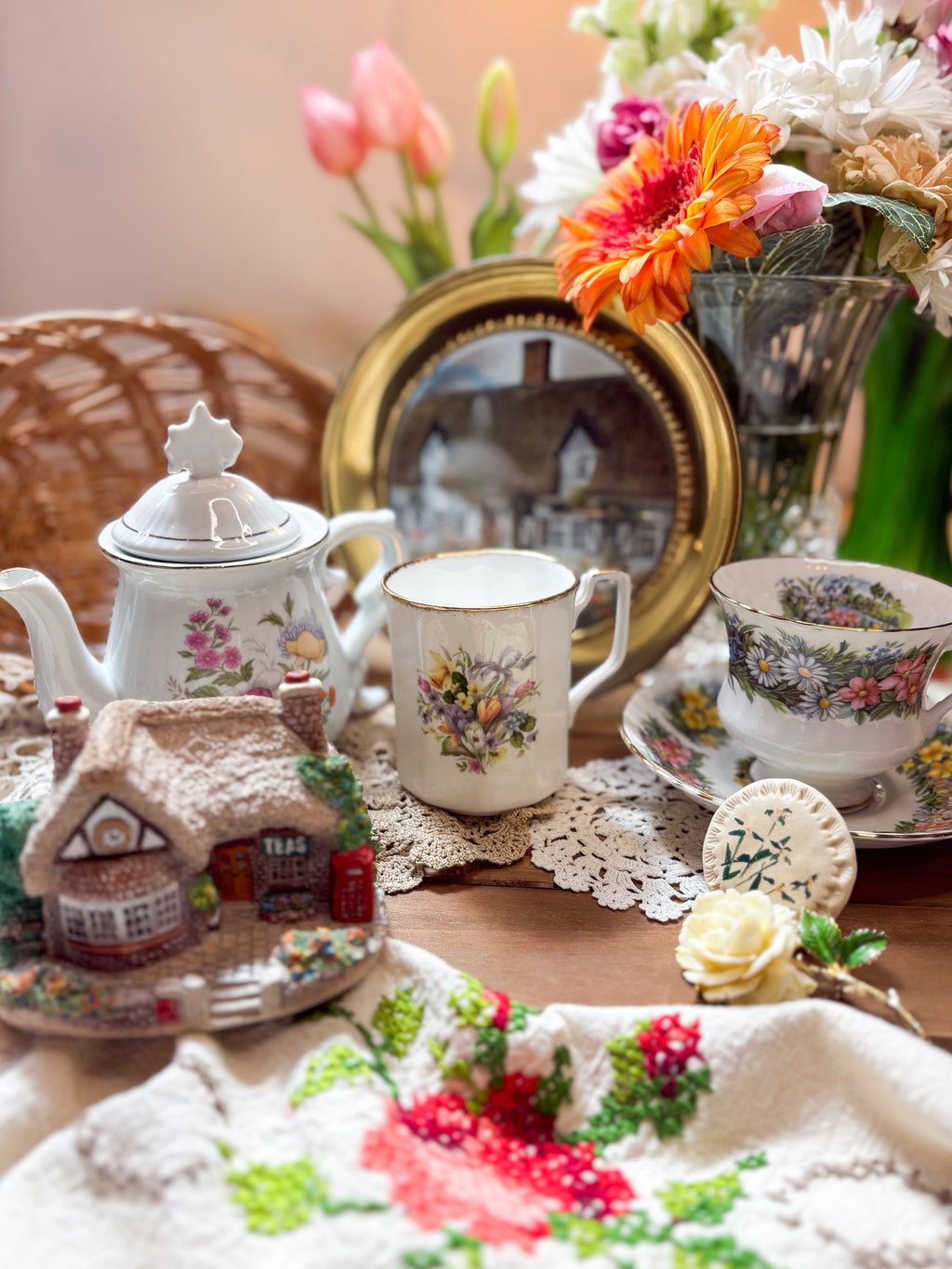 Vintage “Wildflower” Royal Standard Teacup & Saucer Set