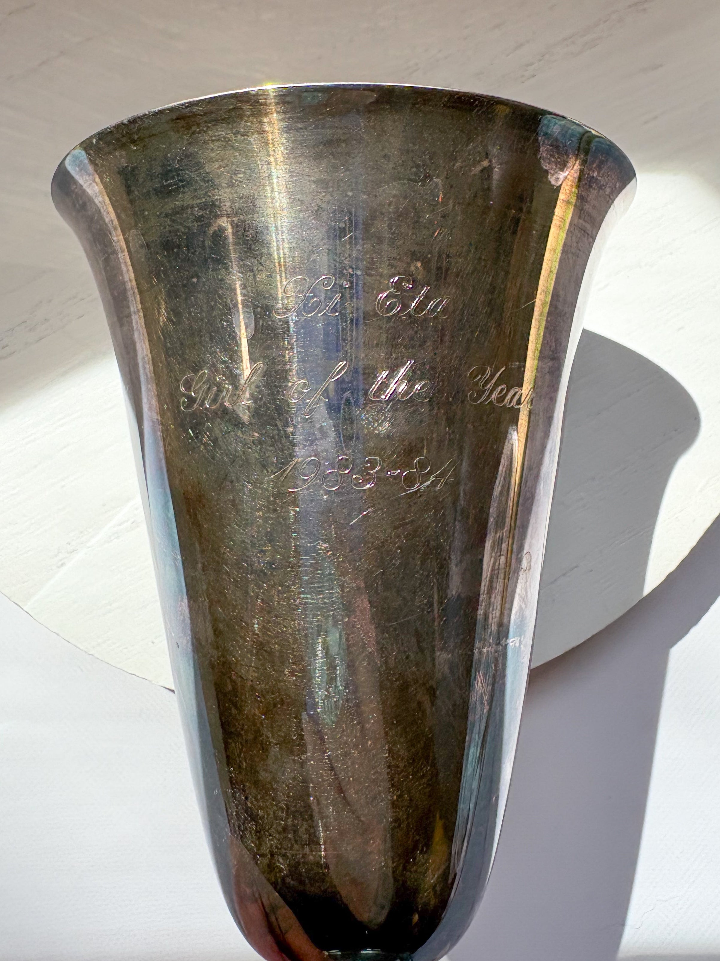 Primrose Silver-Plated Goblet with Etching