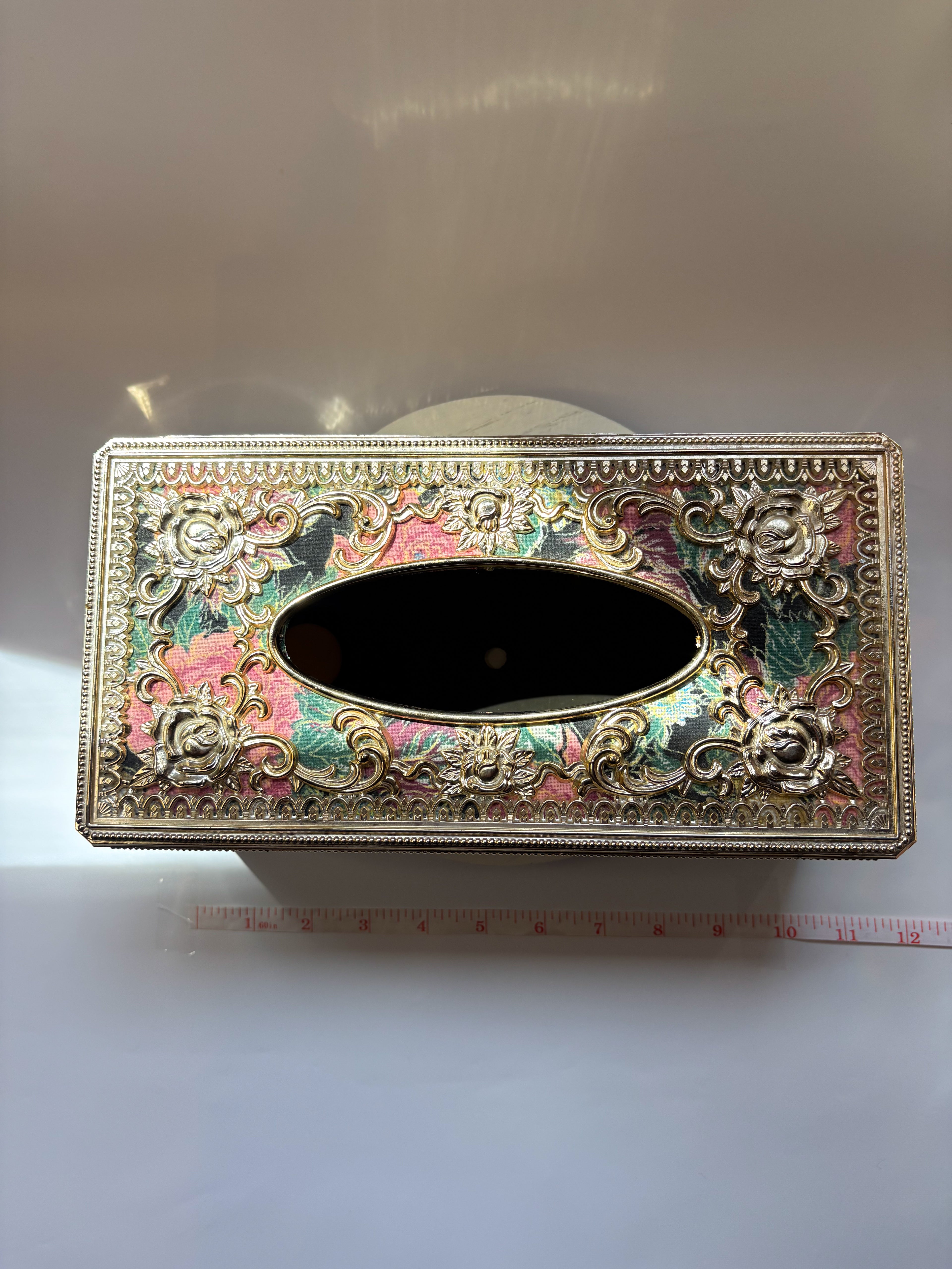 Vintage Hollywood Regency-inspired Tissue Box Cover