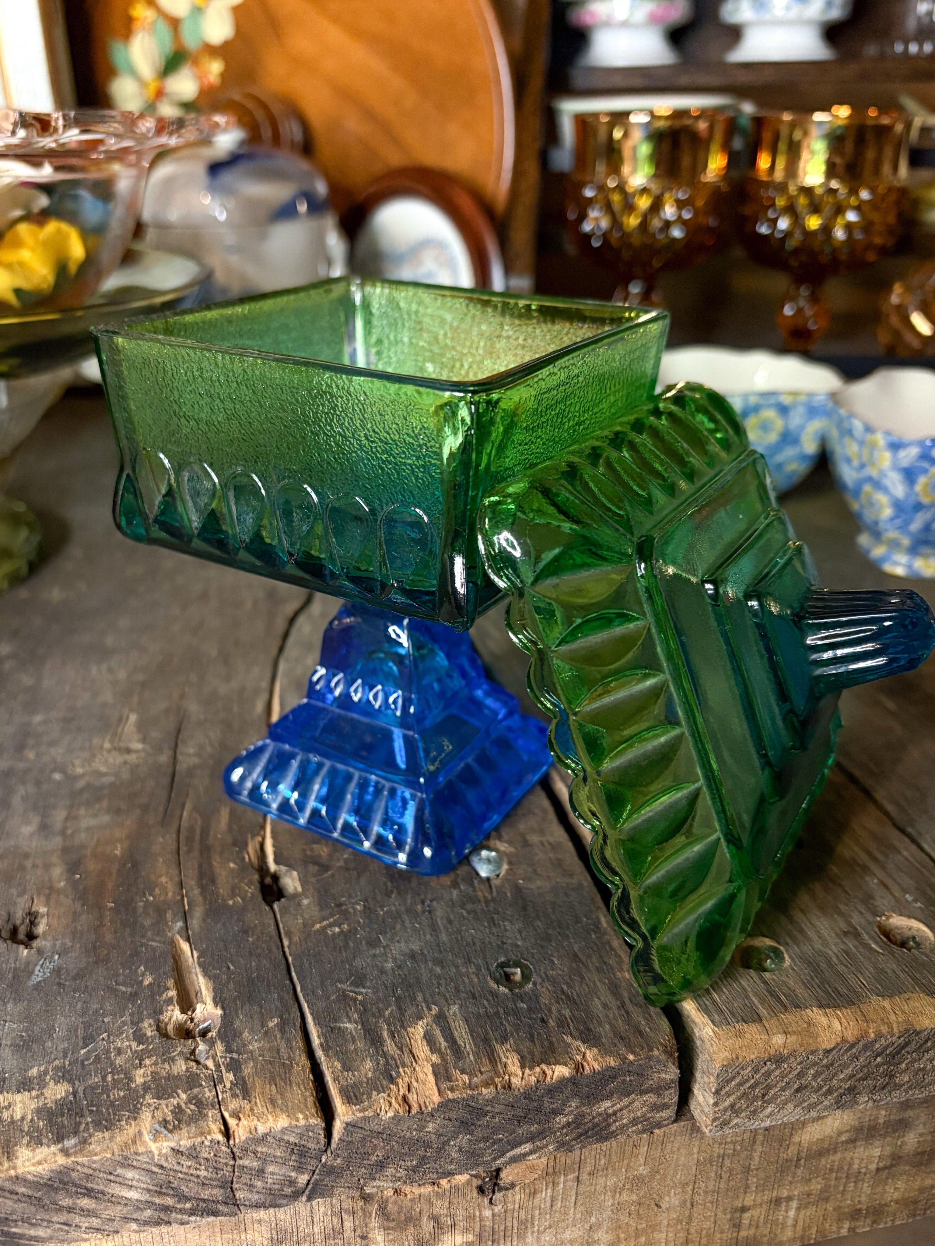 Jeannette Glass Co. Flashed “Wedding Box” (1950s/60s)